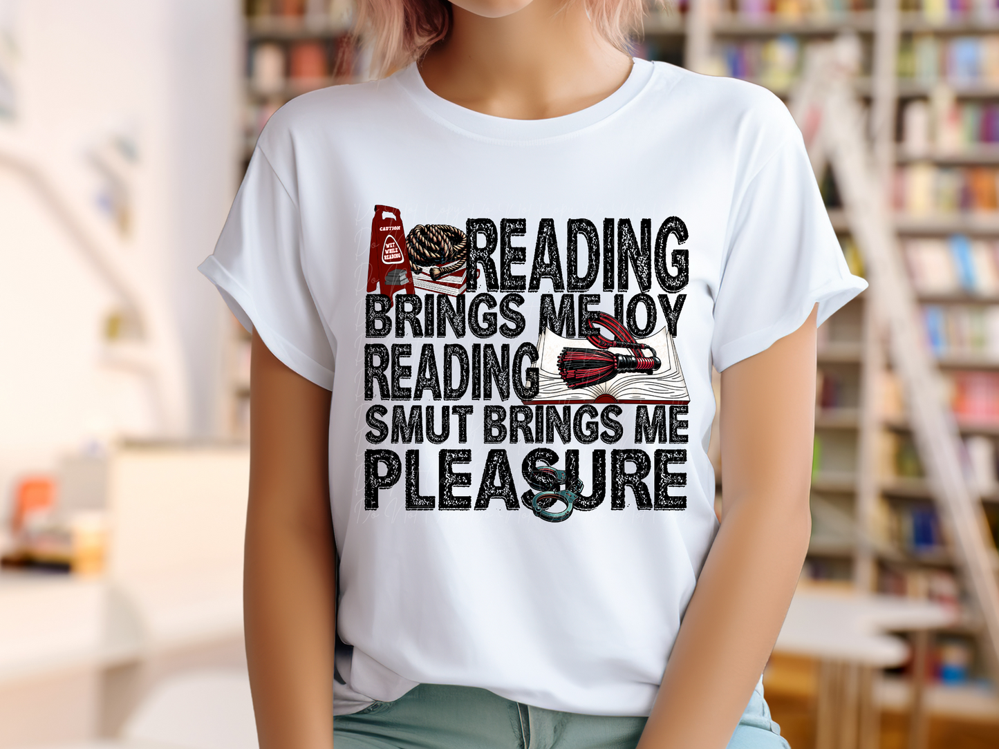 Reading Brings Me Joy Reading Smut Brings Me Pleasure Book Lovers DTF Transfer - TED1246