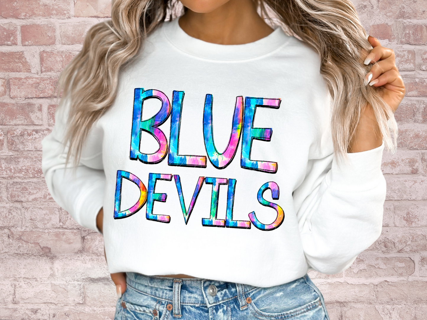 Blue Devils School Mascot DTF Transfer - TED1269