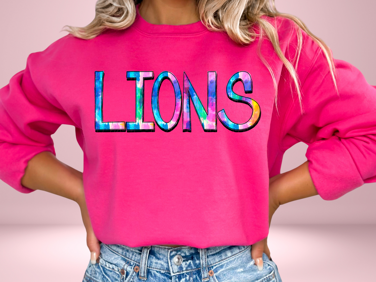 Lions School Mascot DTF Transfer - TED1286