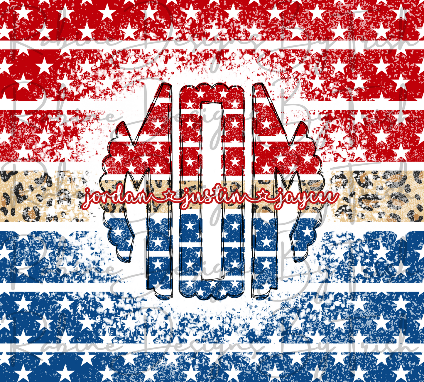 USA Flag Leopard Mom Custom Tumbler