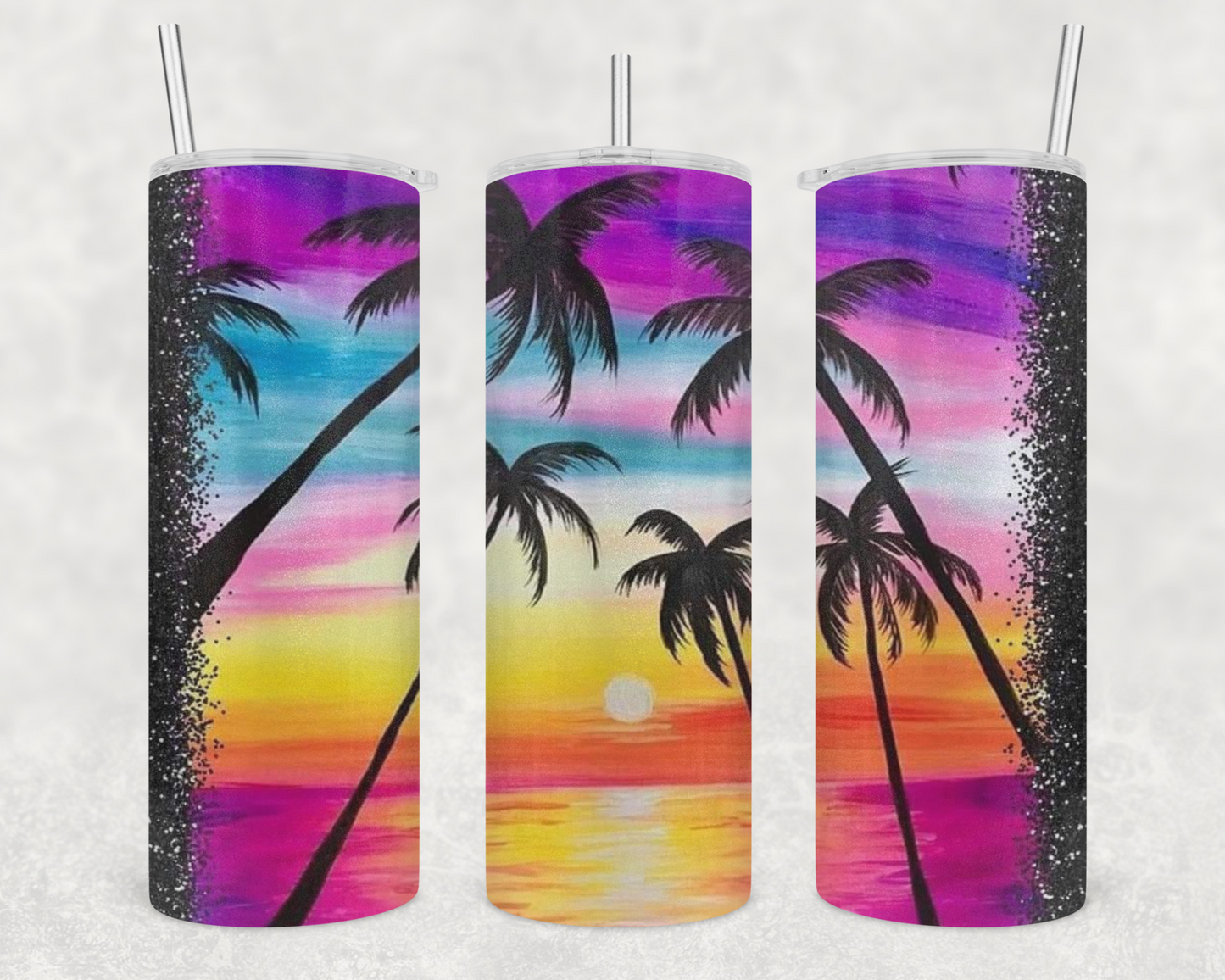 Beach Rainbow Sunset Tumbler
