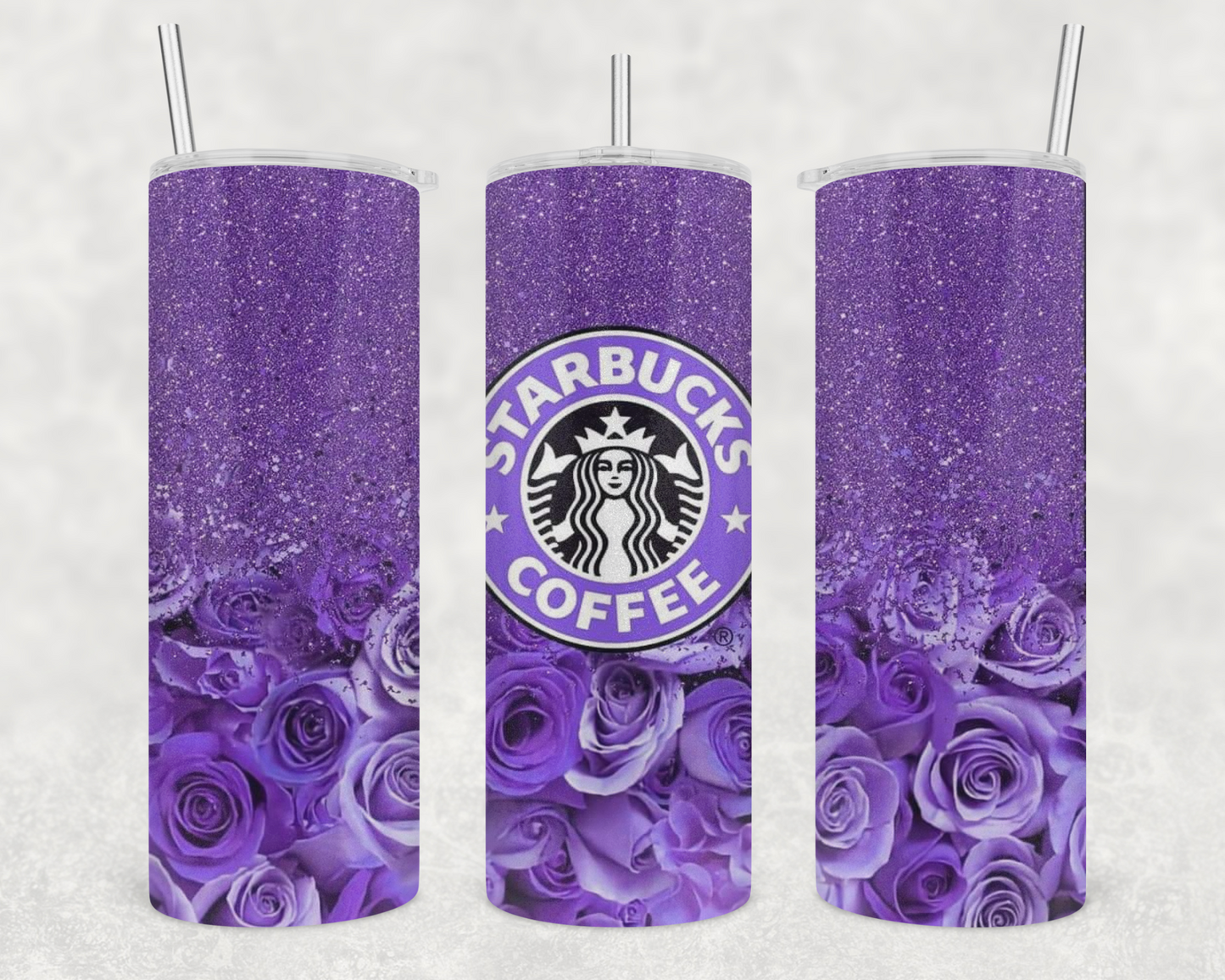 Starbies Purple Rose Tumbler