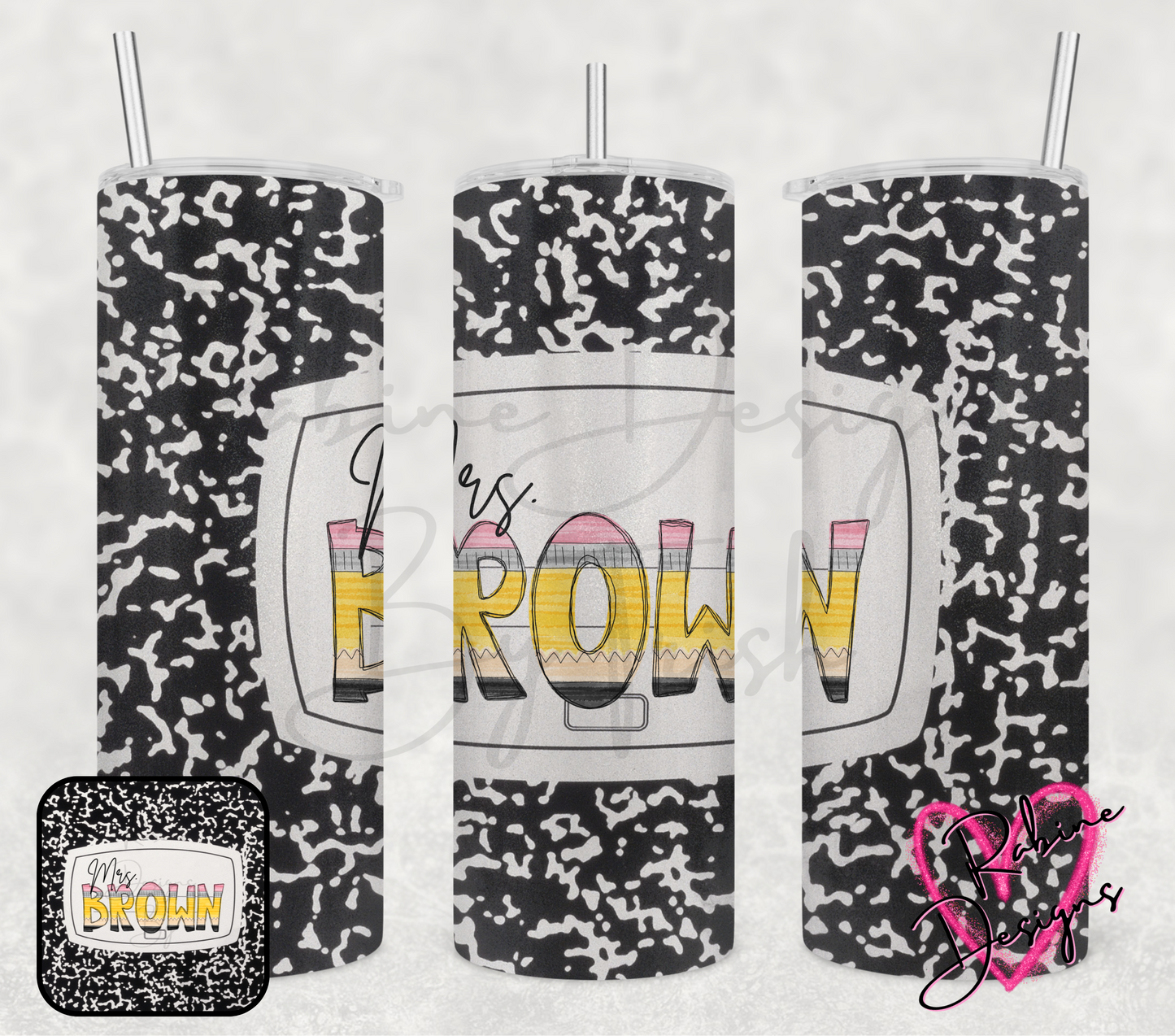 Teacher Composition Book Custom Tumbler