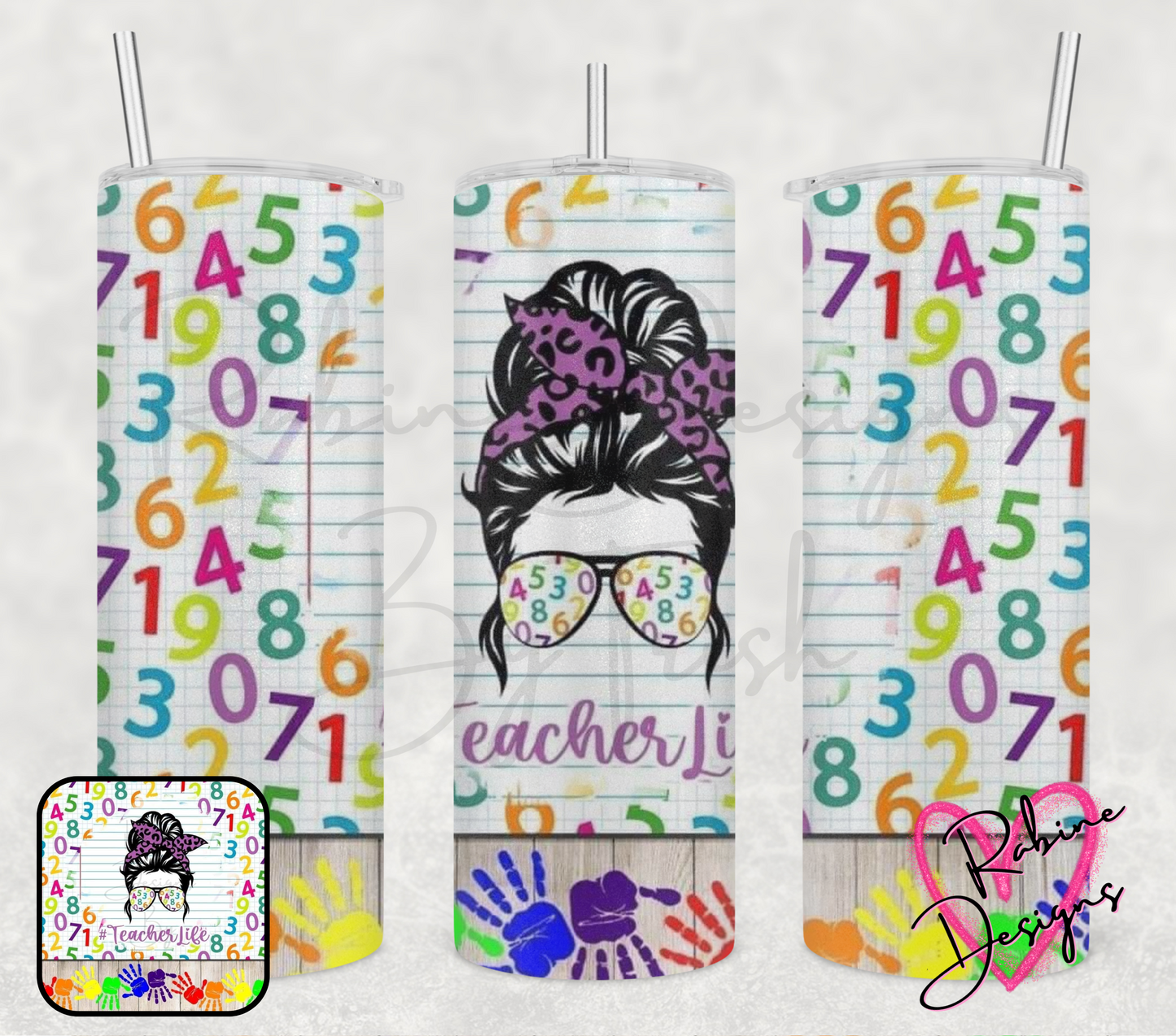 Teacher Life Little Handprints Tumbler