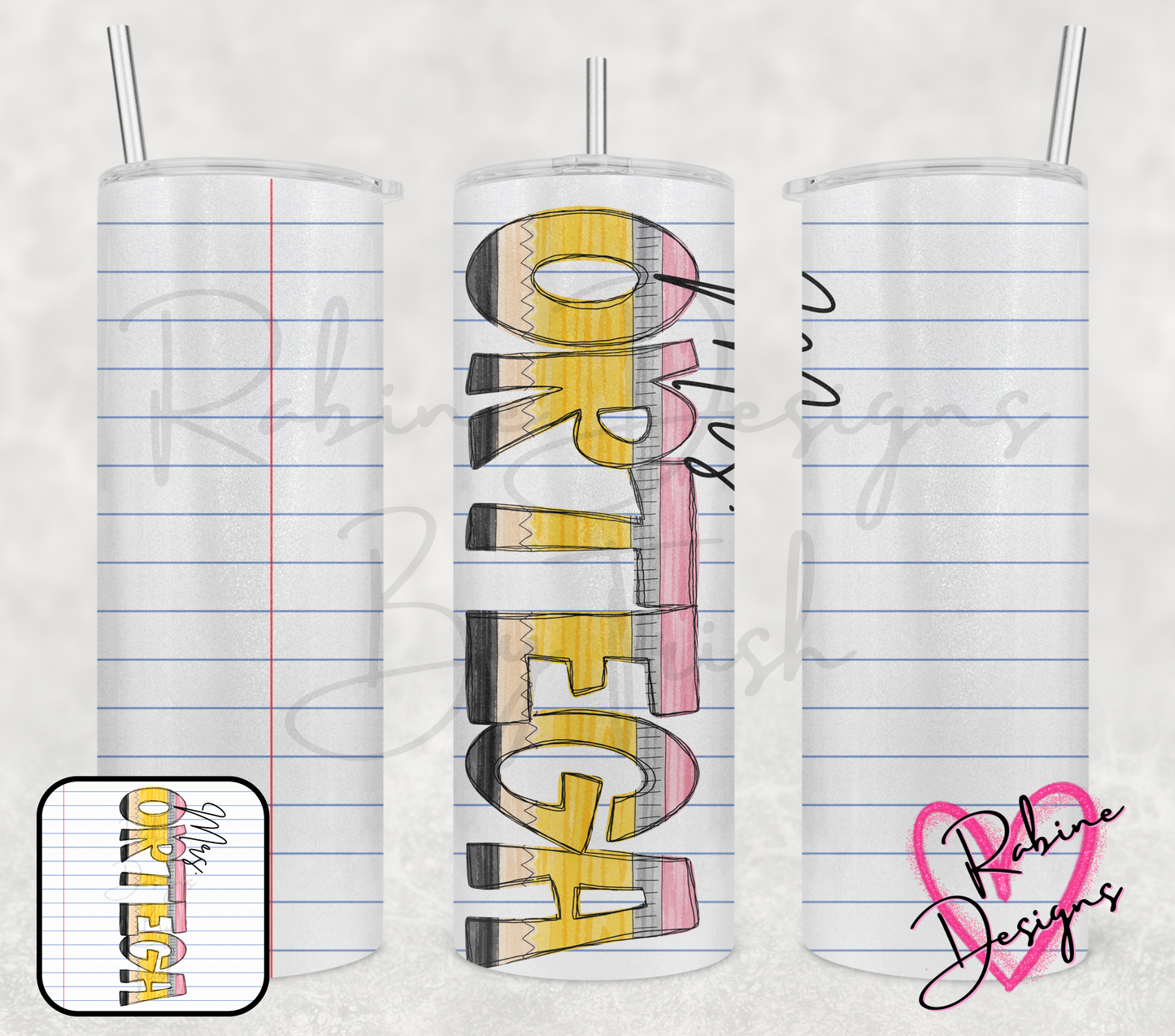 Teacher Notebook Custom Tumbler