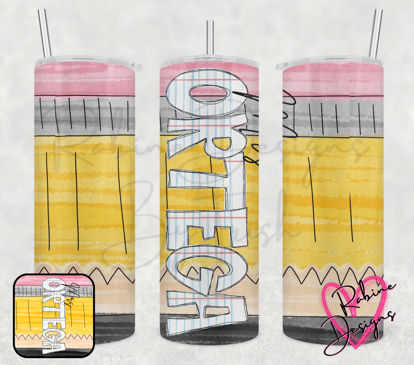 Teacher Pencil Custom Tumbler