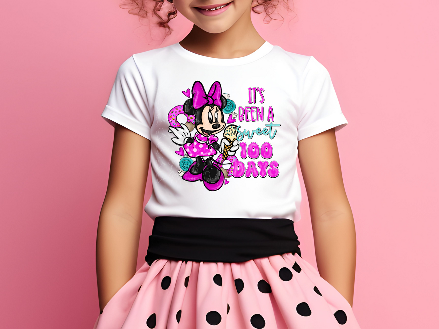 It's Been a Sweet 100 Days Minnie Youth Shirt
