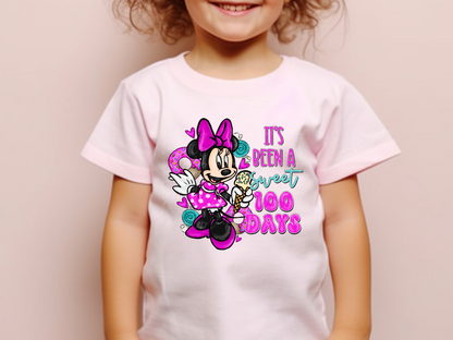 It's Been a Sweet 100 Days Minnie Youth Shirt