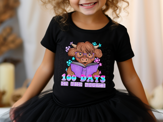 Cute Cow 100 Days In The Books Youth Shirt