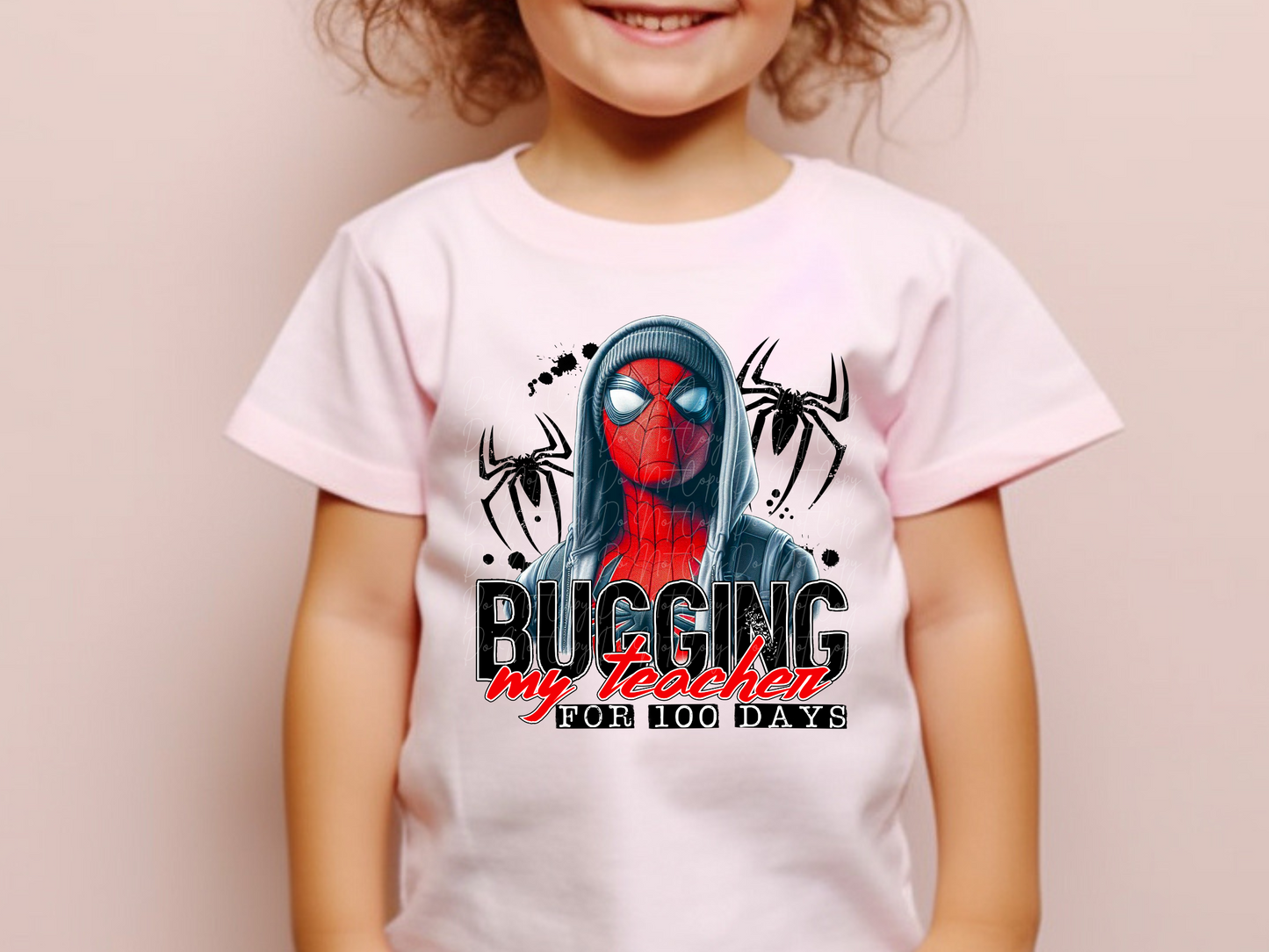 Bugging My Teacher For 100 Days Spiderman Youth Shirt