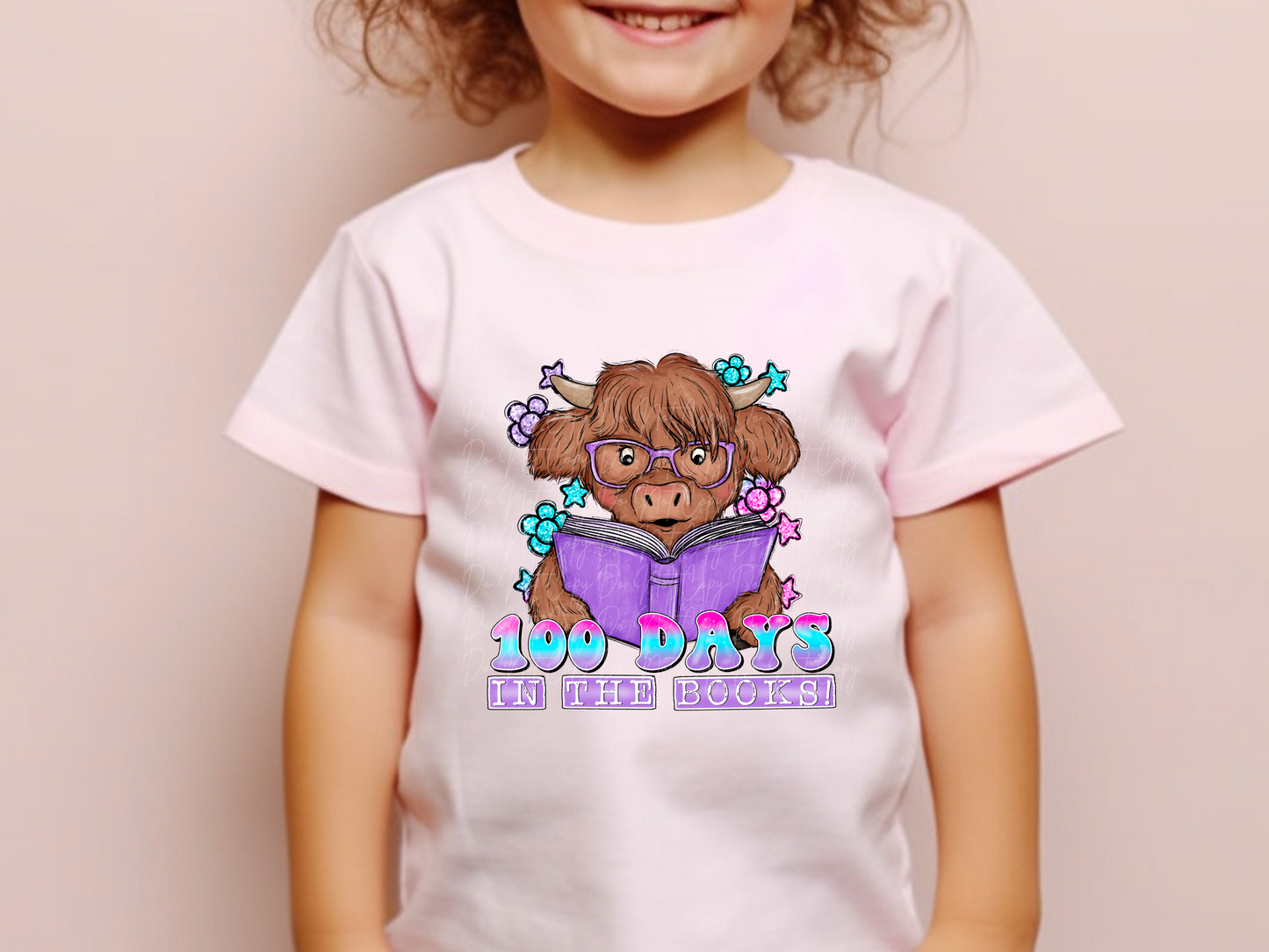 Cute Cow 100 Days In The Books Youth Shirt