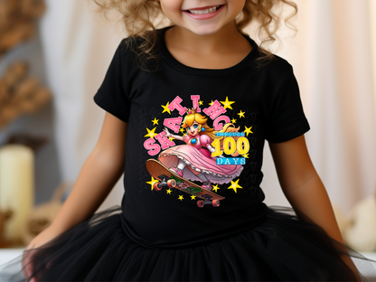 Skating Through 100 Days Princess Peach Youth Shirt