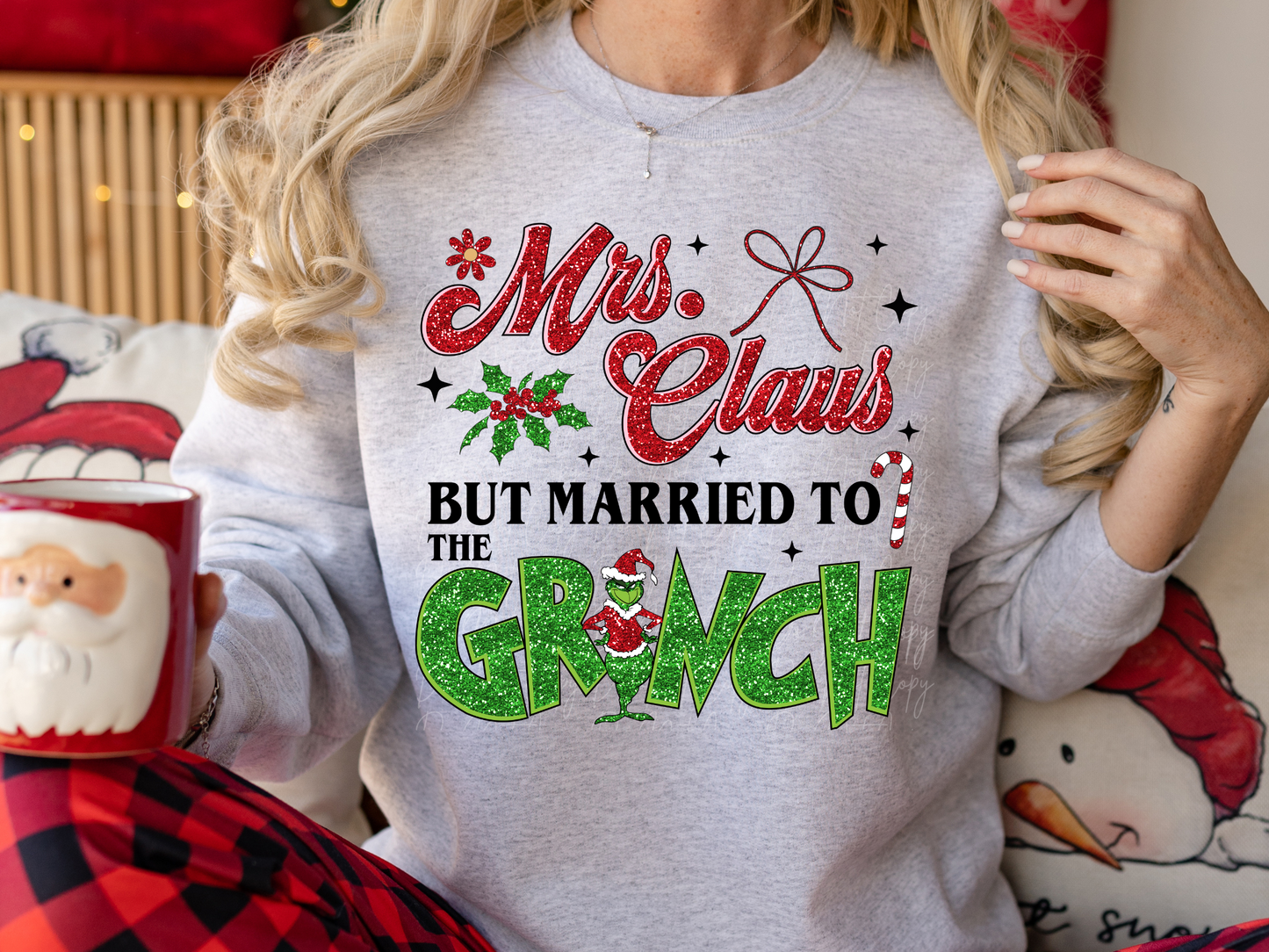 Mrs. Claus Married To The Mean Green One Shirt