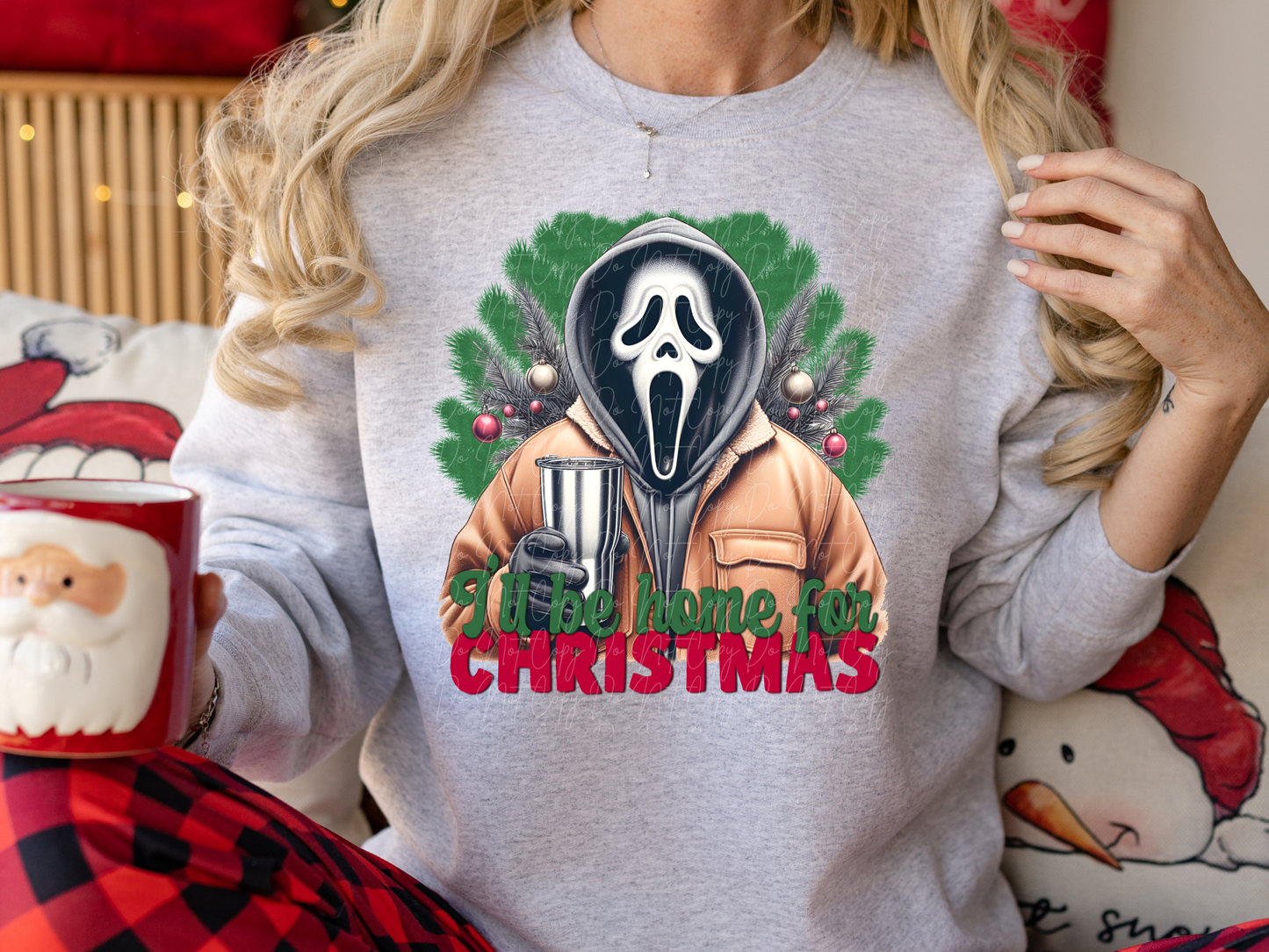 Christmas Horror Ghostface I'll Be Home For Christmas Shirt