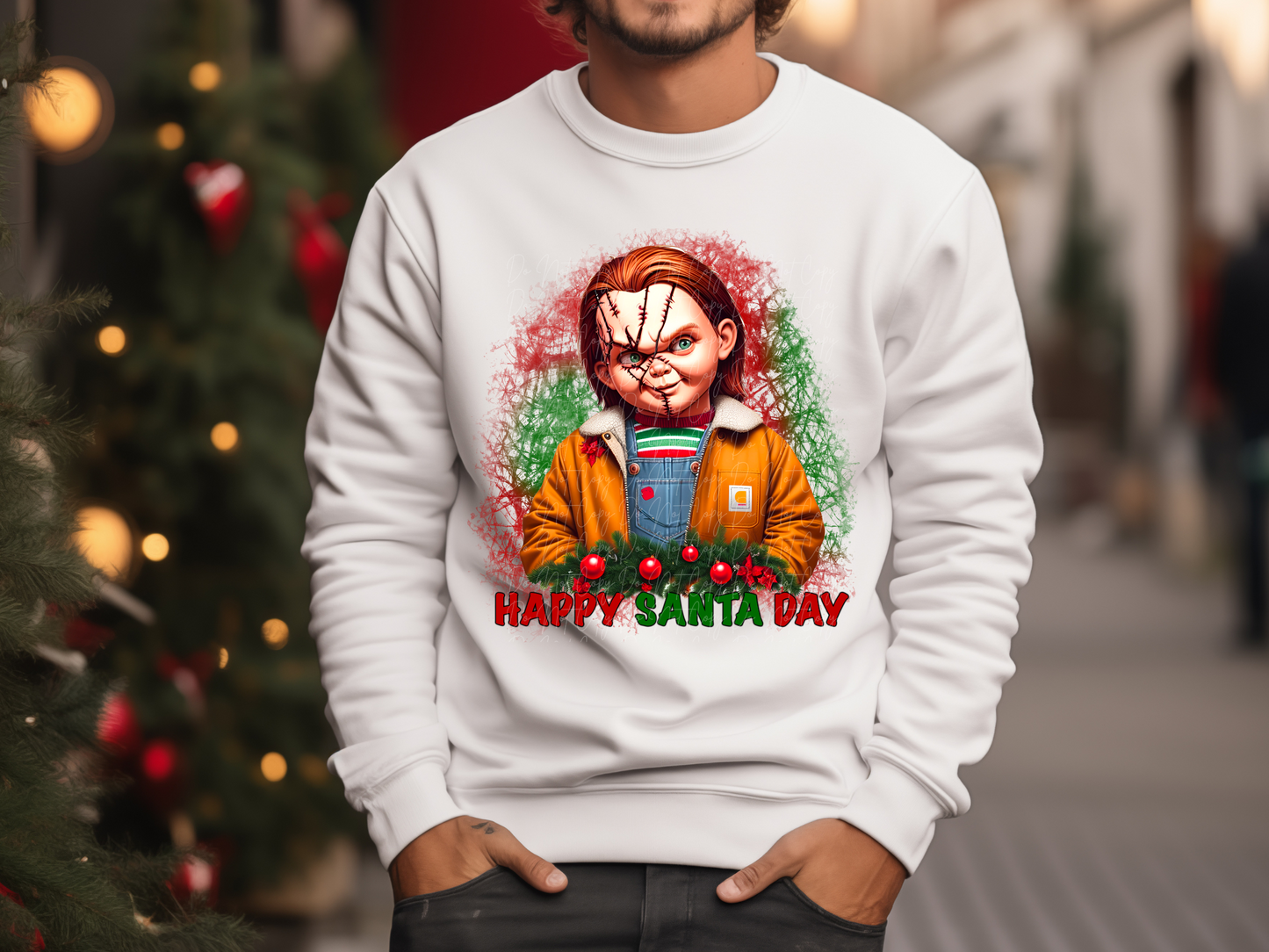 Christmas Horror Chucky Happy Santa Day Shirt