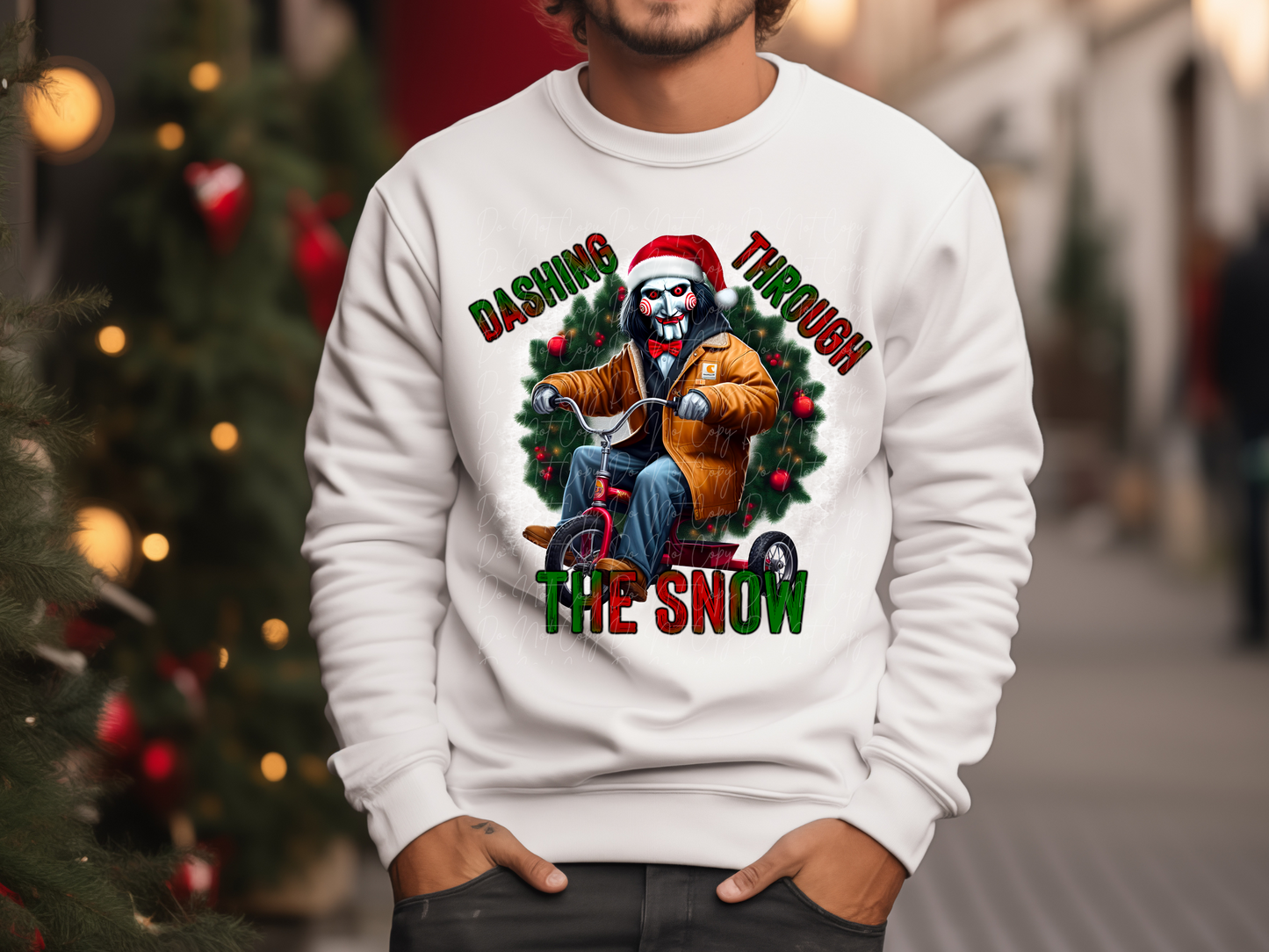 Christmas Horror Jigsaw Dashing Through The Snow Shirt