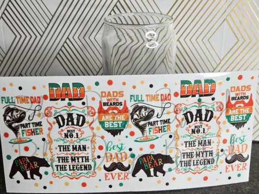 16oz Dads Are The Best Glass Can Cup