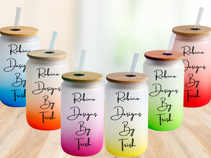 16oz Rise And Shine Mothercluckers Glass Can Cup