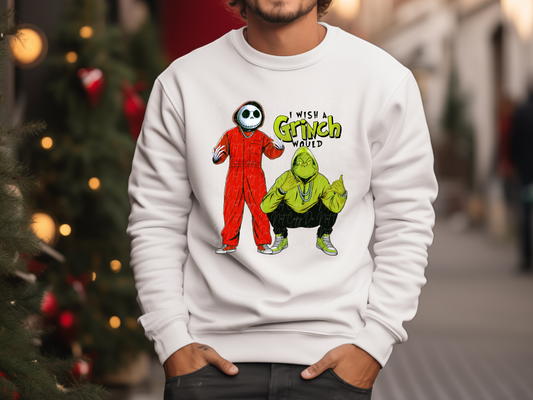 The Mean One and Jack I Wish A Grinch Would Shirt