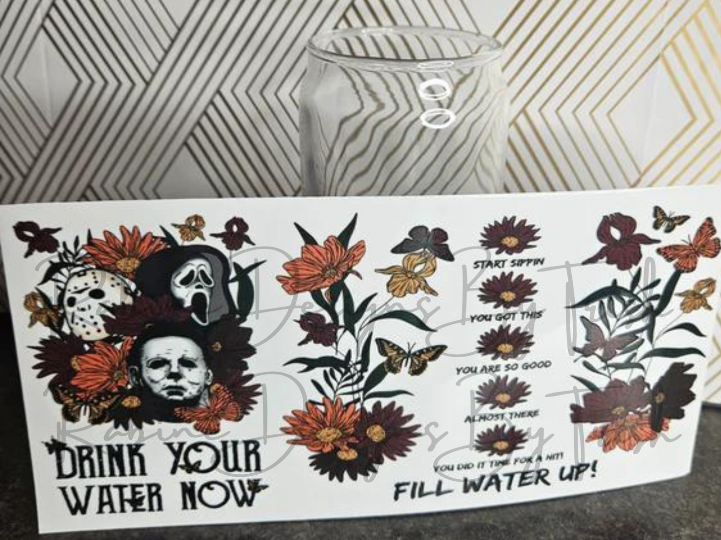 16oz Horror Water Glass Can Cup