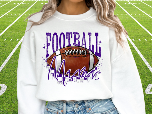 Football Mama In Purple Football Game Day DTF Transfer - KPI1052