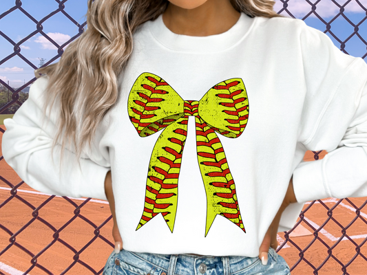 Softball Distressed Ribbon Game Day DTF Transfer - KPI1393