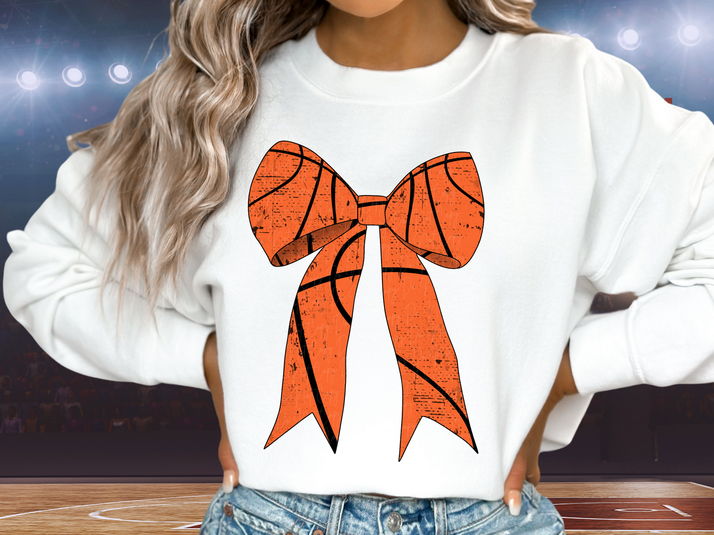 Basketball Distressed Ribbon Game Day DTF Transfer - KPI1405