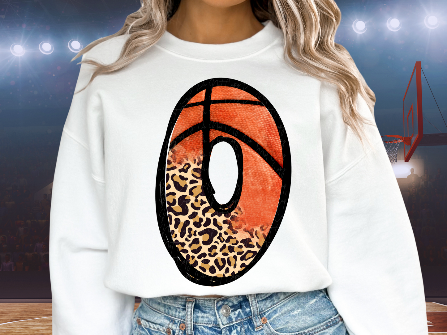 Basketball Leopard Print Number Zero - 0 - Game Day DTF Transfer - KPI1406
