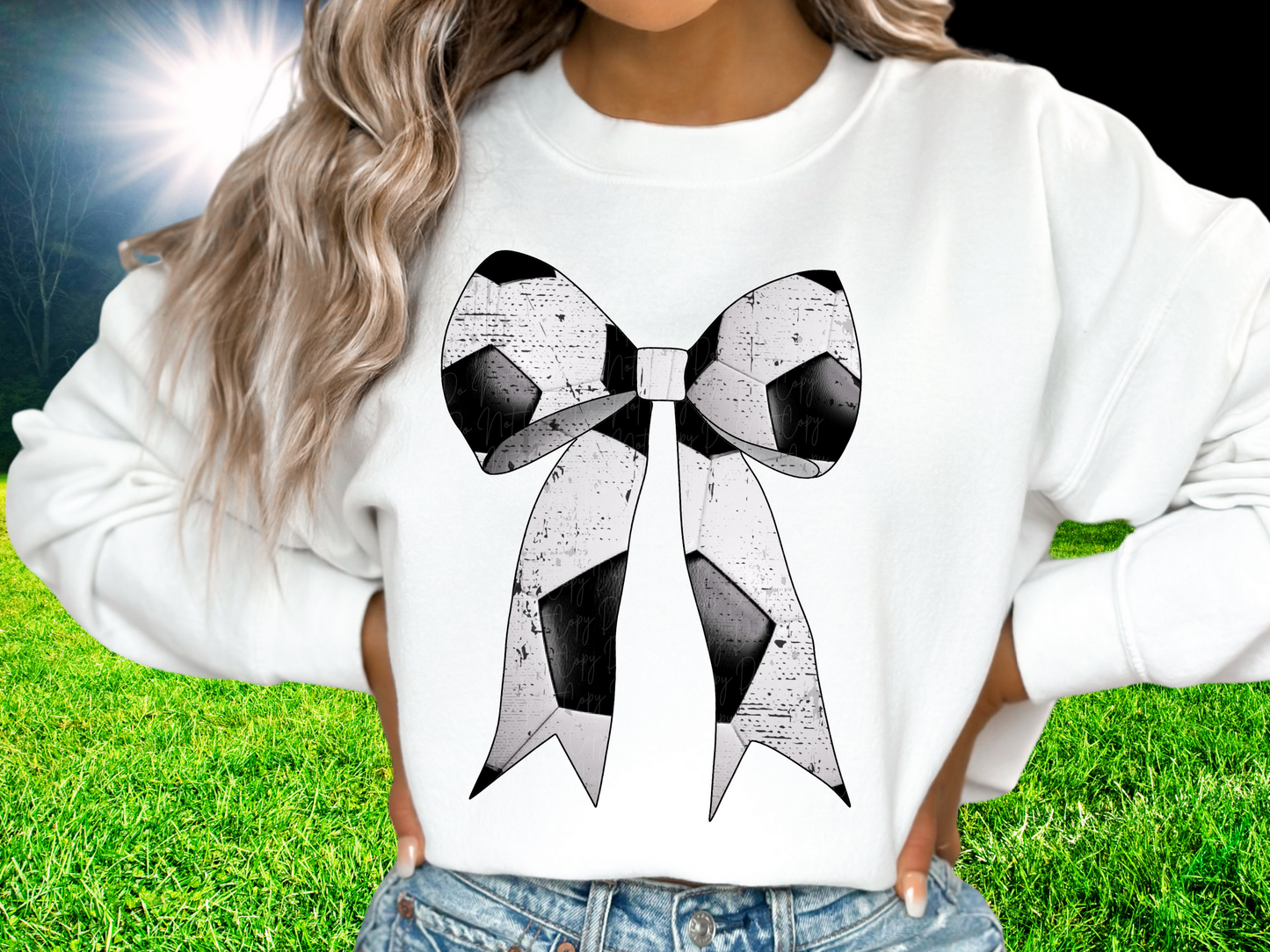 Soccer Distressed Ribbon Game Day DTF Transfer - KPI1417