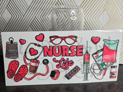 16oz Nurse Life Glass Can Cup