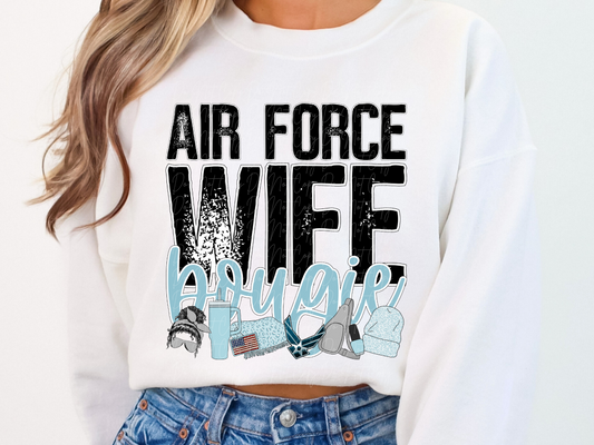 Air Force Wife Bougie DTF Transfer - TED1127