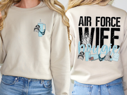 Air Force Wife Bougie Pocket-Sleeve DTF Transfer - TED1128