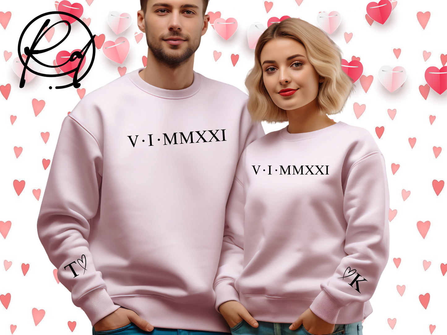 Couple Anniversary Roman Numeral Date Sweatshirts