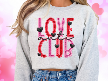 Anti Love Club Faux Sequin Valentine's Day Sweatshirt
