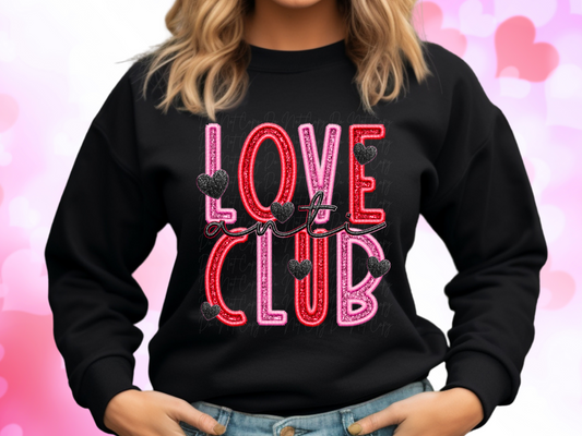 Anti Love Club Faux Sequin Valentine's Day Sweatshirt