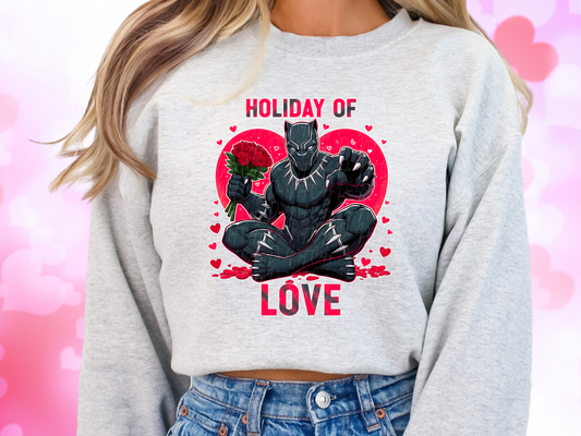 Holiday of Love Black Panther Valentine's Day Sweatshirt