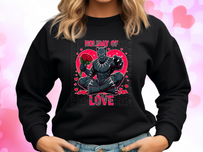 Holiday of Love Black Panther Valentine's Day Sweatshirt