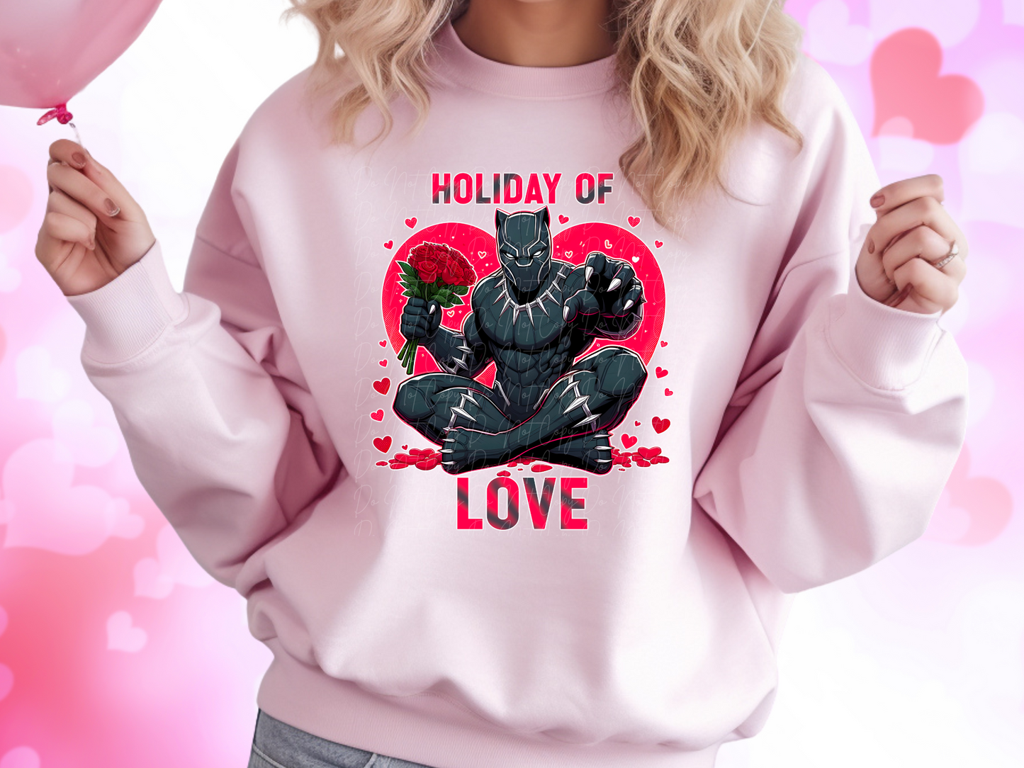 Holiday of Love Black Panther Valentine's Day Sweatshirt