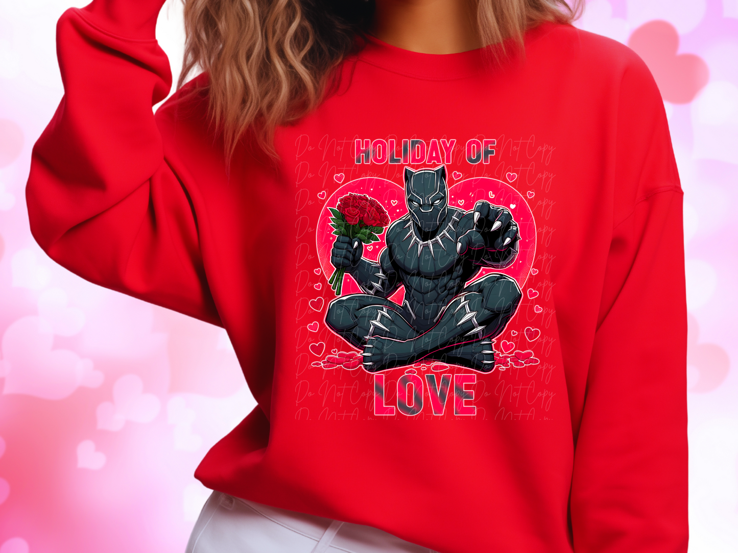 Holiday of Love Black Panther Valentine's Day Sweatshirt