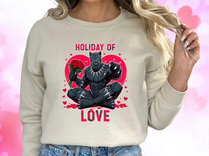 Holiday of Love Black Panther Valentine's Day Sweatshirt