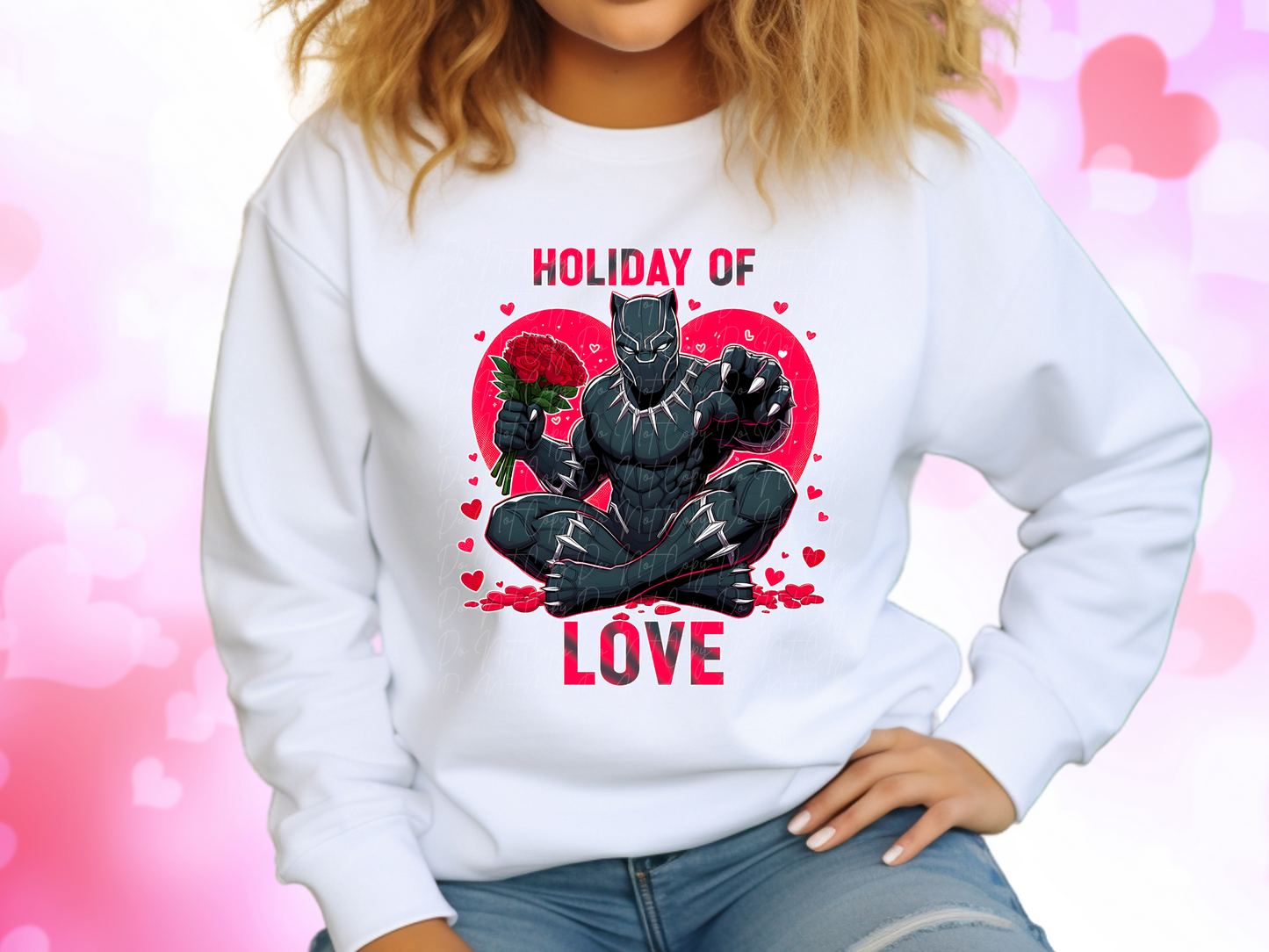 Holiday of Love Black Panther Valentine's Day Sweatshirt