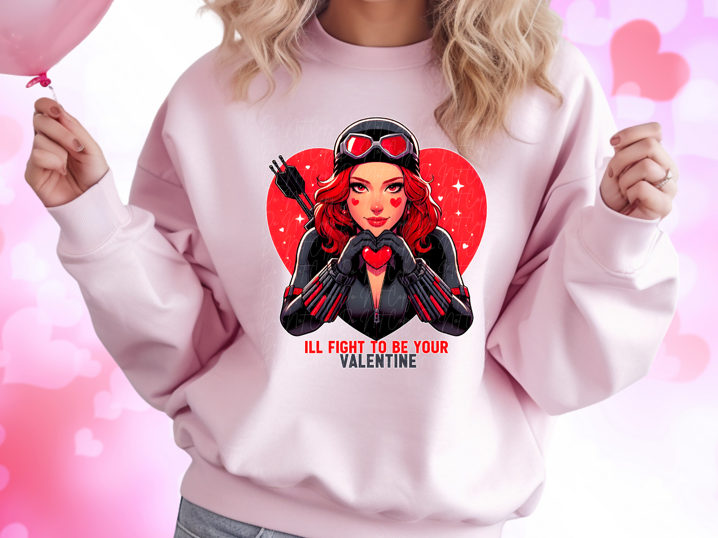 I'll Fight To Be Your Valentine Black Widow Valentine's Day Sweatshirt