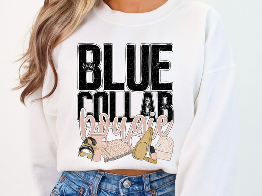 Blue Collar Bougie With No Tools DTF Transfer - TED1131
