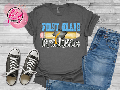 Blue First Grade Graduate Shirt