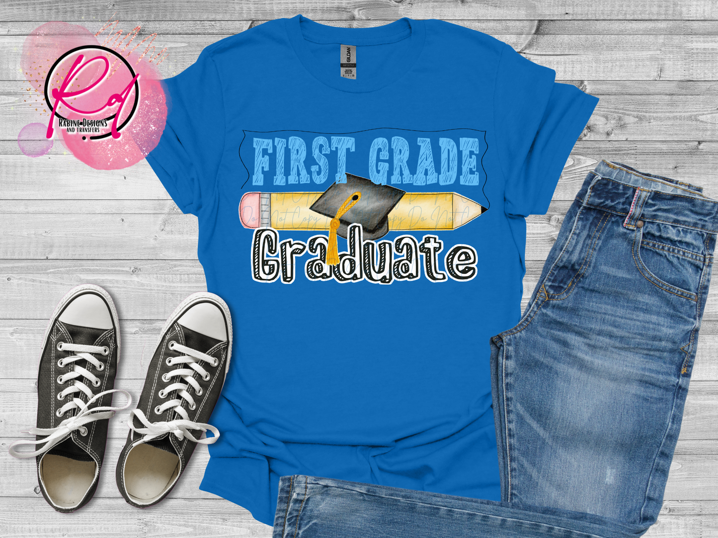 Blue First Grade Graduate Shirt