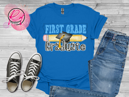 Blue First Grade Graduate Shirt