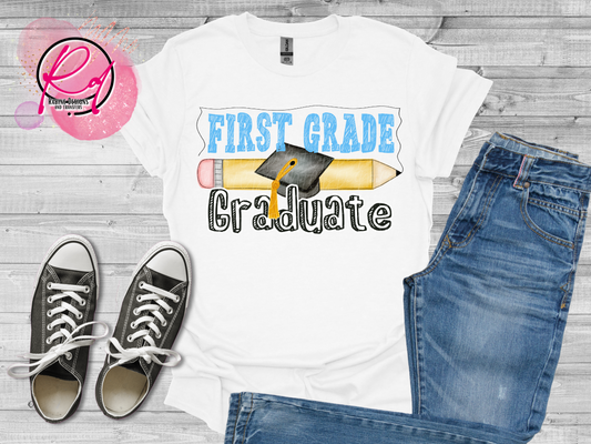 Blue First Grade Graduate Shirt