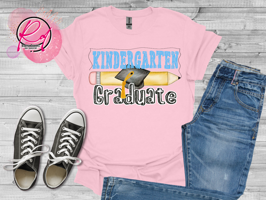 Blue Kindergarten Grade Graduate Shirt