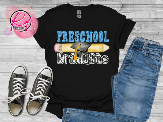 Blue Preschool Grade Graduate Shirt