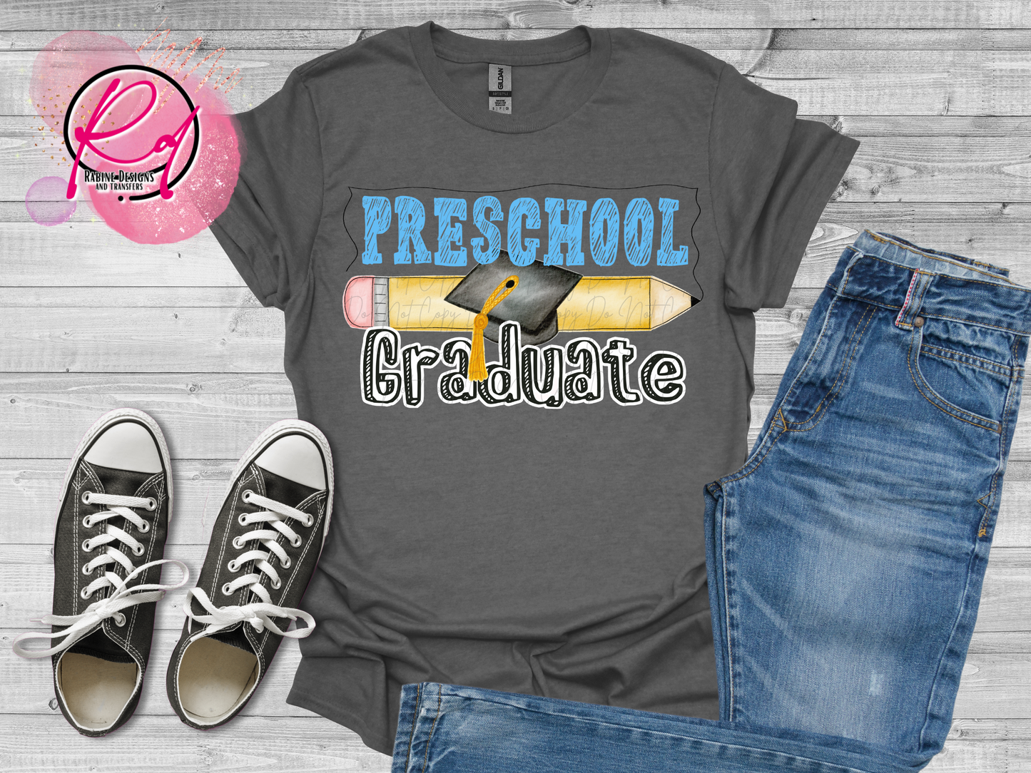 Blue Preschool Grade Graduate Shirt